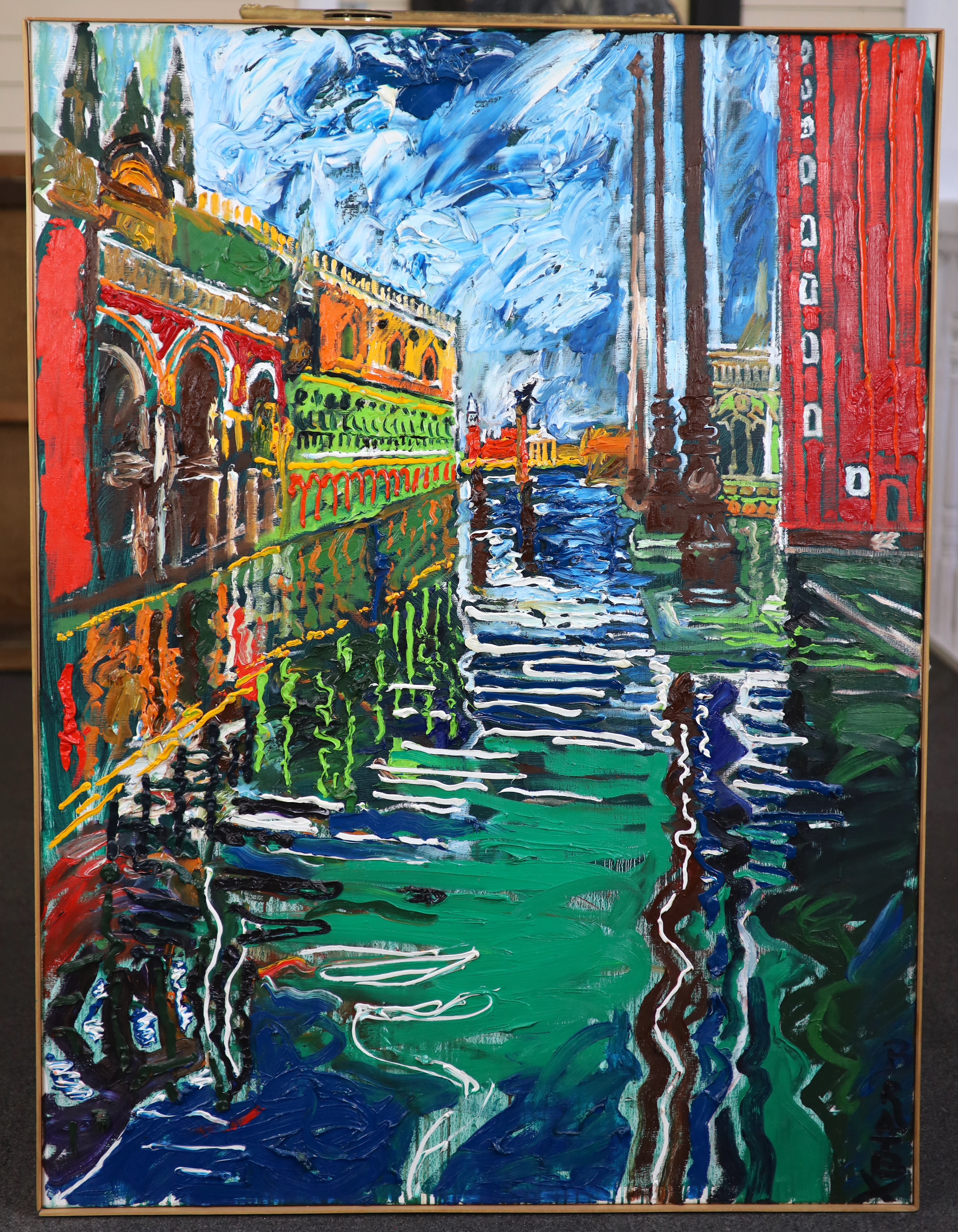 John Bratby (English, 1928-1992), 'Venice in the Floods', oil on canvas, 122 x 91cm